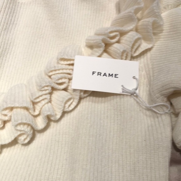 Frame Ruffle-Yoke Ribbed Sweater NWOTS - Picture 8 of 10